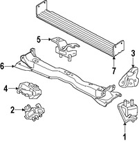 Foto de Soporte de Montura del motor Original para Ford Explorer Ford Explorer Sport Trac Mercury Mountaineer Marca FORD Nmero de Parte 5L2Z6030BA