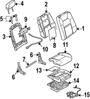 Foto de Cojin de Asiento Original para Ford Explorer Ford Explorer Sport Trac Mercury Mountaineer Marca FORD Nmero de Parte 6L2Z78632A22AA