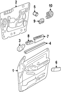 Foto de Bisel de Switch de Vidrio Electrico Original para Mercury Mountaineer 2006 2007 Ford Explorer 2007 Marca FORD Nmero de Parte 6L2Z14525CAB