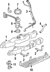 Foto de Soporte Tanque de Combustible Original para Mercury Mountaineer Ford Explorer Sport Trac Ford Explorer Marca FORD Nmero de Parte 6L2Z9054A