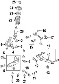 Foto de Soporte de Amortiguador Original para Ford Explorer Ford Explorer Sport Trac Mercury Mountaineer Marca FORD Nmero de Parte 6L2Z18178B