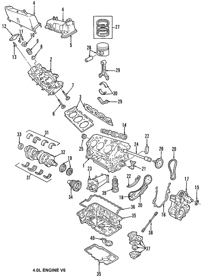 Foto de Motor Completo Original para Mercury Mountaineer 2006 2007 2008 2009 2010 Marca FORD Remanufacturado Nmero de Parte 9L2Z6006CARM