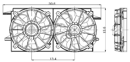 Foto de Montura de ventilador de enfriado de motor para Chevrolet Malibu Chevrolet Classic Oldsmobile Alero Oldsmobile Cutlass Pontiac Grand Am Marca GLOBAL PARTS Parte #2811469