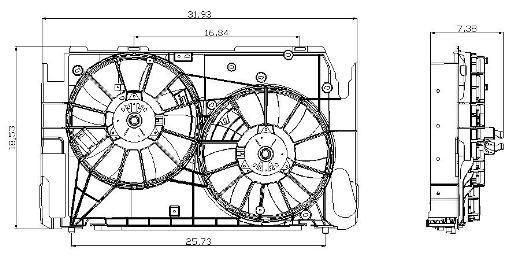 Foto de Montura de ventilador de enfriado de motor para Mitsubishi Eclipse Toyota RAV4 Marca GLOBAL PARTS Nmero de Parte 2811590