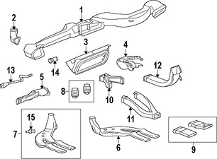 Foto de Ducto de Aire del Panel de Instrumentos Original para Saab 9-5 2010 2011 Marca GM Nmero de Parte 13242032