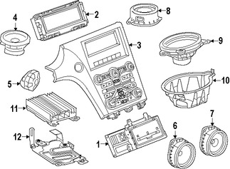 Foto de Altavoz Original para Saab 9-5 2010 2011 Marca GM Nmero de Parte 13240950