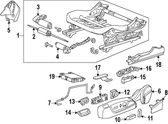 Foto de Switch de Memoria de Asiento Original para Saab 9-5 2010 2011 Marca GM Nmero de Parte 13273505