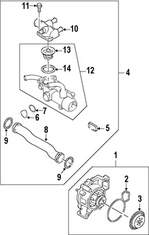 Foto de Empacadura de la carcasa del termostato del refrig Original para Saab 9-3 Saab 9-3X Saab 9-5 Marca GM Nmero de Parte 90537471