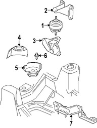 Foto de Soporte de Montura del motor Original para Saab 9-7x 2005 2006 2007 2008 2009 Marca GM Nmero de Parte 15062380