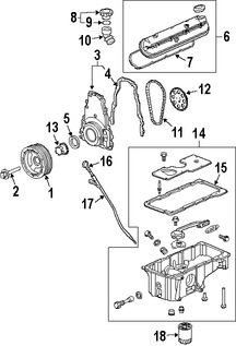 Foto de Polea del cigueal Original para Saab 9-7x 2005 2006 2007 2008 2009 Marca GM Nmero de Parte 12634105