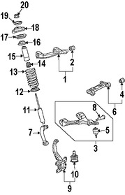 Foto de Aislante de Muelle Original para Saab 9-7x 2005 2006 2007 Marca GM Nmero de Parte 15757064