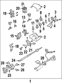 Foto de Eje de Columna de Direccin Original para Saab 9-7x 2005 2006 2007 2008 2009 Marca GM Nmero de Parte 26100328