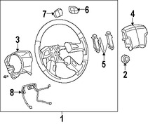 Foto de Aro de Claxon / Bocina Original para Saab 9-7x 2005 2006 2007 2008 2009 Marca GM Nmero de Parte 16821883