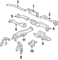 Foto de Ducto de Aire del Panel de Instrumentos Original para Saab 9-7x 2005 2006 2007 2008 2009 Marca GM Nmero de Parte 15008739