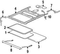 Foto de Cristal del Techo Corredizo Original para Saab 9-7x 2006 2007 2008 2009 2005 Marca GM Nmero de Parte 25917736