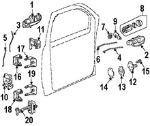 Foto de Conjunto de pestillo de puerta Original para Saab 9-7x 2005 2006 2007 2008 2009 Marca GM Nmero de Parte 15110507