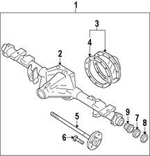 Foto de Empacadura Cubre Diferencial Original para Saab 9-7x 2008 2009 Marca GM Nmero de Parte 26063649