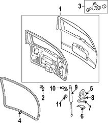 Foto de Puerta Trasera Original para Saab 9-7x 2005 2006 2007 2008 2009 Marca GM Nmero de Parte 89023979