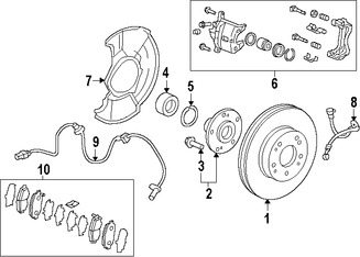 Foto de Cubierta de Polvo de Frenos Original para Honda Civic 2017 Marca HONDA Nmero de Parte 45255TEAT00