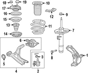 Foto de Soporte Brazo Control Suspension Original para Honda Civic 2016 2017 Marca HONDA Nmero de Parte 51395TBAA00