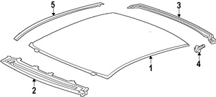 Foto de Panel de Techo Original para Honda Civic 2016 2017 Marca HONDA Nmero de Parte 62100TBGA00ZZ