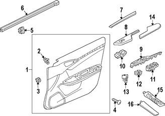 Foto de Protector contra Intemperie Cristal de Puerta Original para Honda Civic 2016 2017 Marca HONDA Nmero de Parte 72375TBGA01