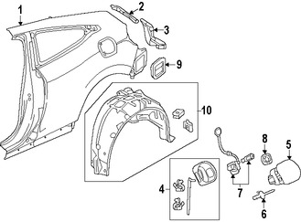 Foto de Actuador del Seguro Puerta de Combustible Original para Honda Civic 2016 2017 Marca HONDA Nmero de Parte 74700TBGA02