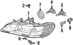 Foto de Faro Original para Honda Accord 1998 1999 2000 Marca HONDA Nmero de Parte 33101S84A01