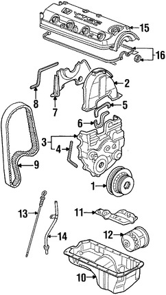 Foto de Polea del cigueal Original para Honda Accord Honda Odyssey Acura CL Marca HONDA Nmero de Parte 13810PEA007