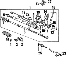 Foto de Terminal de la direccin Original para Honda Accord Acura TL Acura CL Marca HONDA Nmero de Parte 53010S84A01