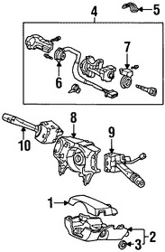 Foto de Carcasa del interruptor de la columna de direccion Original para Honda Accord Honda Prelude Acura TL Marca HONDA Nmero de Parte 35251S30003