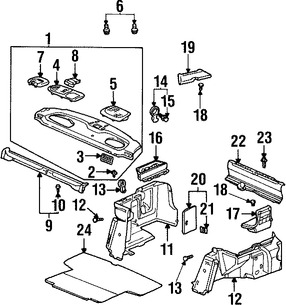 Foto de Panel de maletero Original para Honda Accord 1998 1999 2000 2001 2002 Marca HONDA Nmero de Parte 84601S84A03ZA