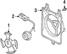 Foto de Motor de Ventilador de Condensador Aire Acondicionado Original para Honda Accord Honda CR-V Honda Prelude Acura CL Marca HONDA Nmero de Parte 38616PAAA01