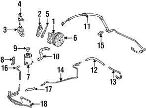 Foto de Manguera de Presin Direccin hidrulica Original para Honda Accord 1998 1999 2000 2001 2002 Marca HONDA Nmero de Parte 53713S87A04