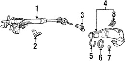 Foto de Columna de Direccin Original para Honda Accord Acura TL Marca HONDA Nmero de Parte 53200S84G84