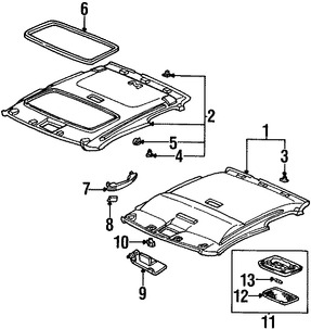 Foto de Parasol / Visera Original para Honda Accord Acura TL Acura CL Marca HONDA Nmero de Parte 83280S84A03ZC