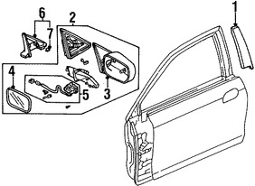 Foto de Motor de retrovisor exterior Original para Honda Accord 1999 2000 2001 2002 Marca HONDA Nmero de Parte 76210S82G11