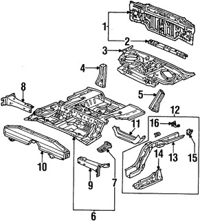 Foto de Panel posterior Original para Honda Accord 1998 1999 2000 2001 2002 Marca HONDA Nmero de Parte 66100S82A00ZZ