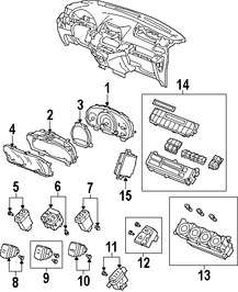 Foto de Interruptor del Techo Corredizo Original para Honda Odyssey 2008 2009 2010 Marca HONDA Nmero de Parte 35830SHJA11