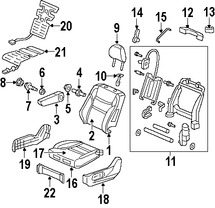 Foto de Panel lateral de Asiento Original para Honda Odyssey 2008 2009 2010 Marca HONDA Nmero de Parte 81551SHJA21ZL