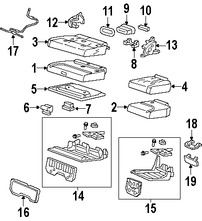 Foto de Cubierta del Mecanismo de Ajuste de Reclinacion de Asiento Original para Honda Odyssey 2005 2006 2007 2008 2009 2010 Marca HONDA Nmero de Parte 82636SHJA02ZD