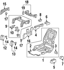 Foto de Manilla de Ajuste de Reclinacion Asiento Trasero Original para Honda Odyssey 2008 2009 2010 Marca HONDA Nmero de Parte 81231SNAA01ZG