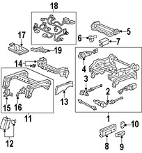 Foto de Motor de Asiento Original para Honda Odyssey Honda Ridgeline Marca HONDA Nmero de Parte 81603SFYJ21