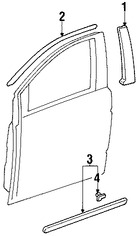 Foto de Moldura de Puerta Original para Honda Odyssey 2005 2006 2007 2008 2009 Marca HONDA Nmero de Parte 75302SHJA22ZC