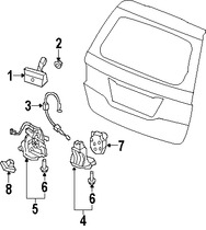 Foto de Manilla Puerta Trasera Original para Honda Odyssey 2005 2006 2007 2008 2009 2010 Marca HONDA Nmero de Parte 74810SED901