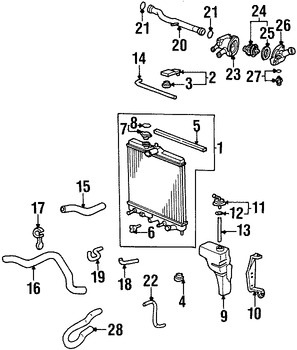 Foto de Manguera de Enfriado de Aceite Transmisin Automtica Original para Honda Acura Marca HONDA Nmero de Parte 25212RAA003