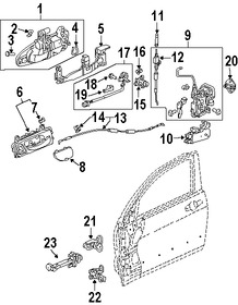 Foto de Clip del Botn de Puerta Original para Honda Acura Marca HONDA Nmero de Parte 72174S2X003