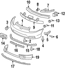 Foto de Soporte de cubierta de parachoques Original para Honda Civic 2006 2007 2008 2009 2010 2011 Marca HONDA Nmero de Parte 71190SNAA00