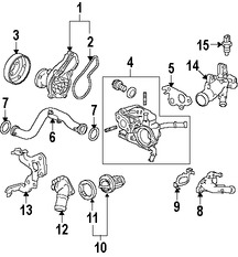 Foto de Brida de Drenaje de Refrigerante de Motor Original para Honda Civic Honda Marca HONDA Nmero de Parte 19315RNAA01