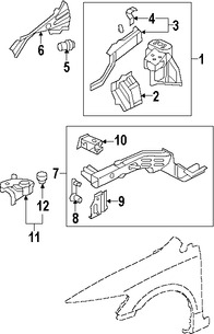 Foto de Soporte de la Bandeja de la batera Original para Honda Civic Honda CR-V Marca HONDA Nmero de Parte 70546634310ZZ